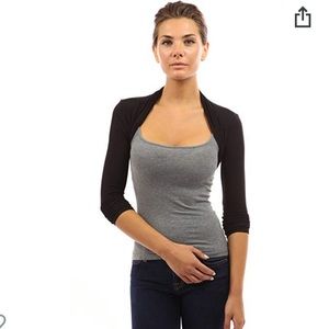 Long sleeve coverup bolero NWT black medium